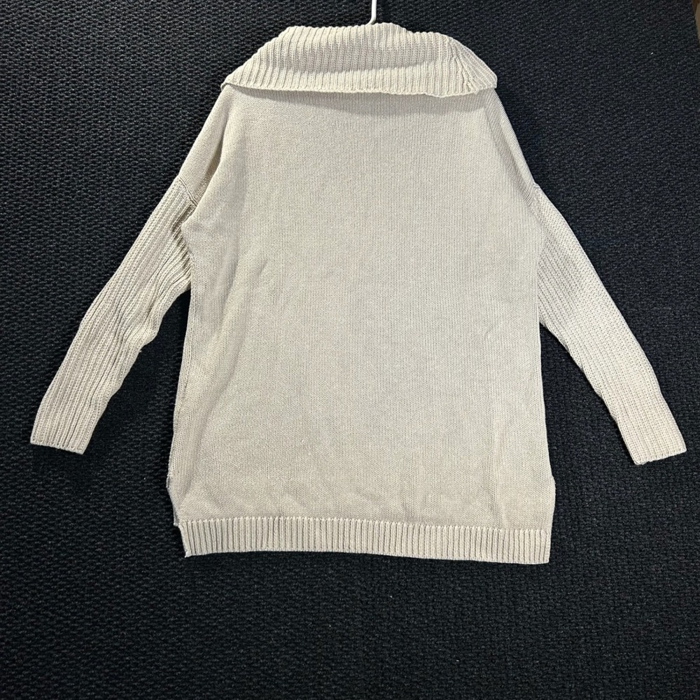 UGG Women Size Small Beige Knit Cowl Neck Sweater M Cotton Cashmere Blend